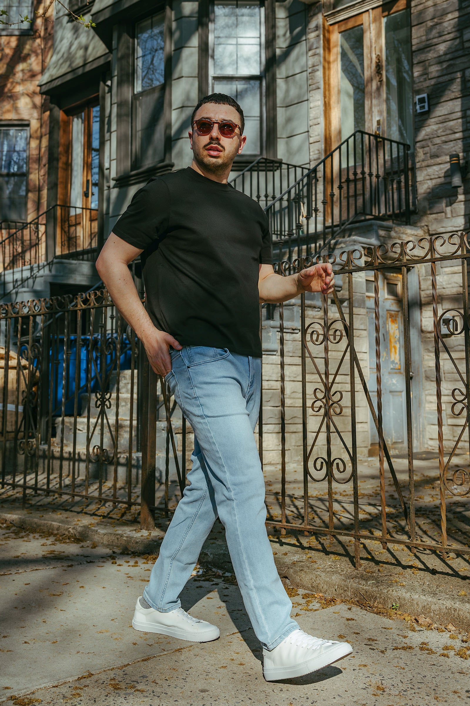 Straight Fit Stretch Jeans Light Wash