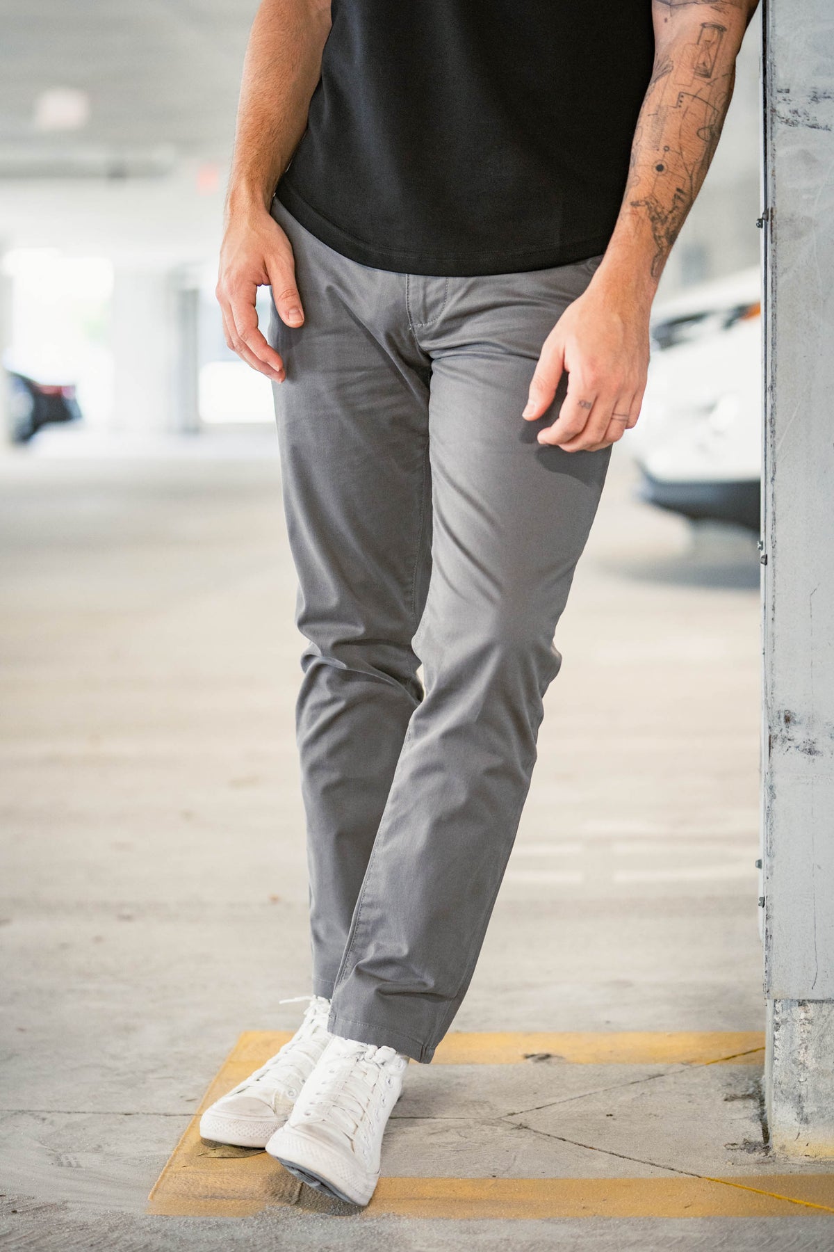 Core Stretch Chino Charcoal