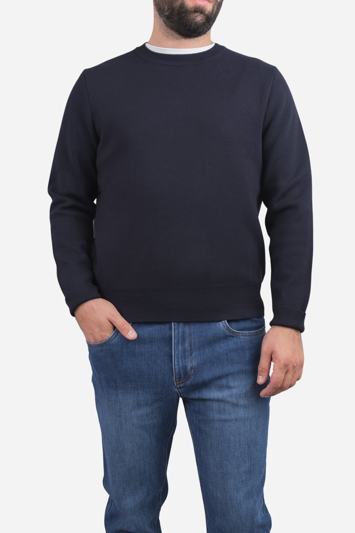 Hudson Crewneck Sweater Sapphire