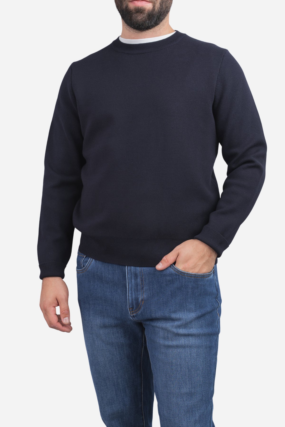 Hudson Crewneck Sweater Sapphire