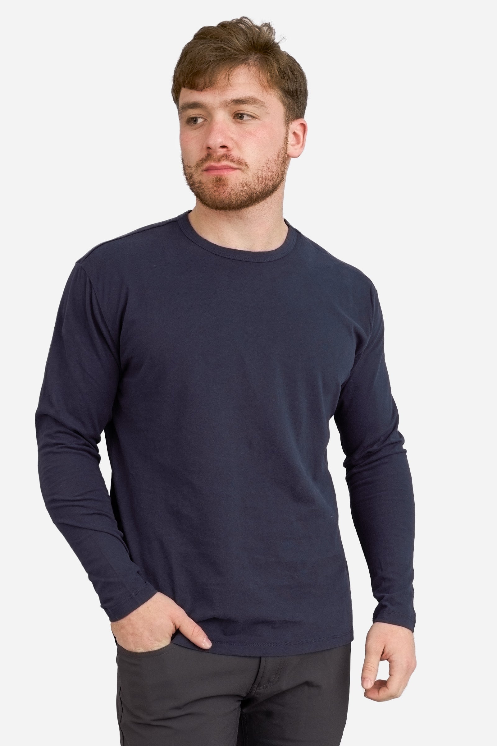 Long Sleeve Soft T-Shirt Navy