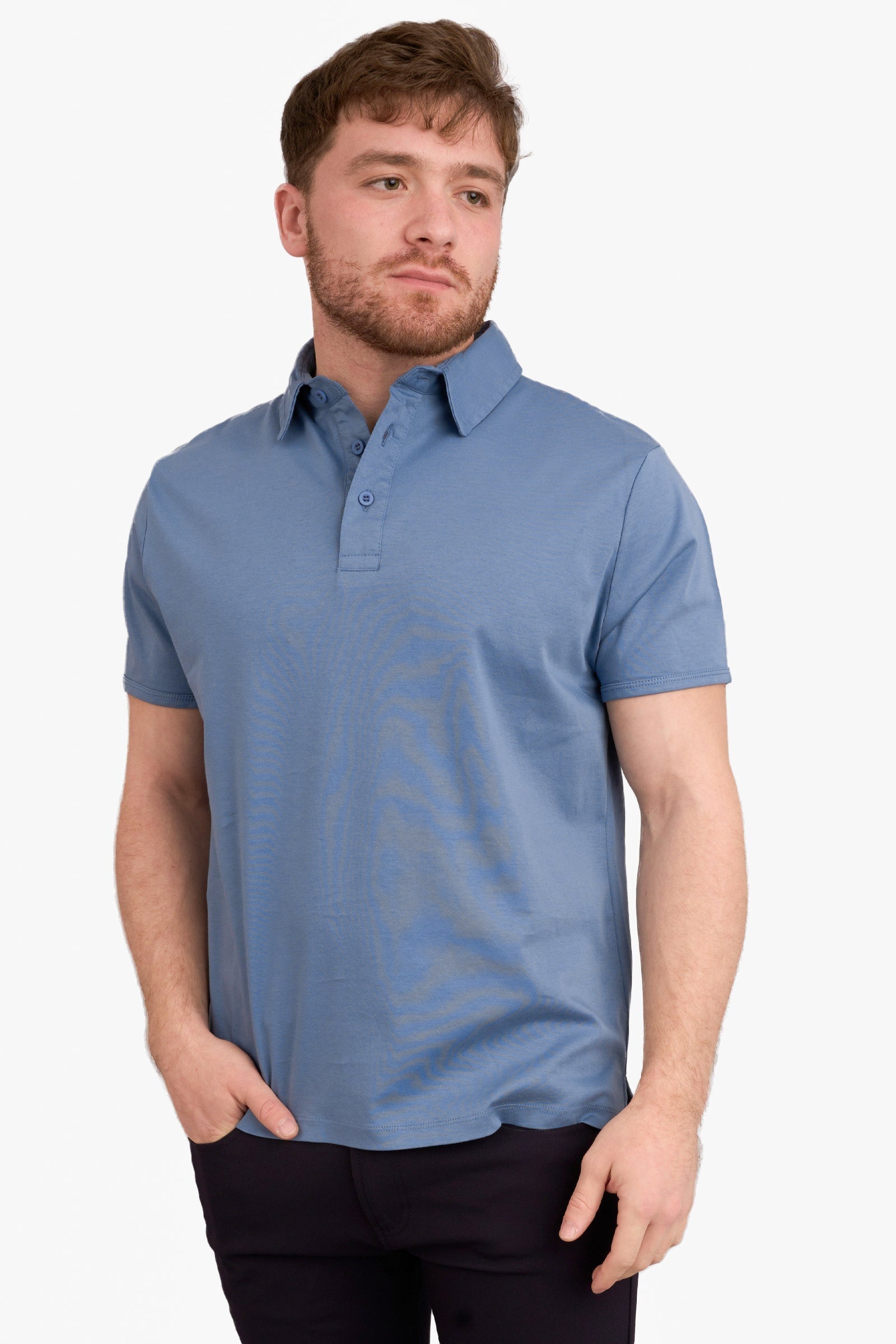 Pima Cool Touch Polo | Steel Blue | Under 510