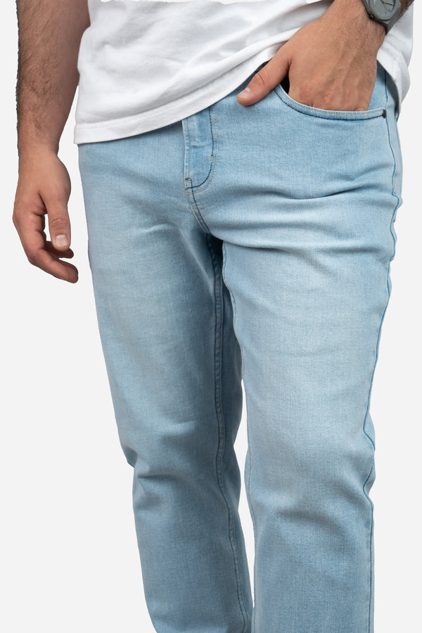 Straight Fit Stretch Jeans Light Wash