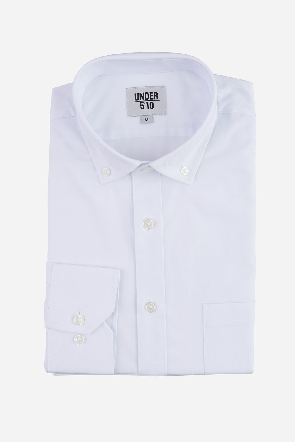 Stretch Oxford Button Down Shirt | White | Under 510 S