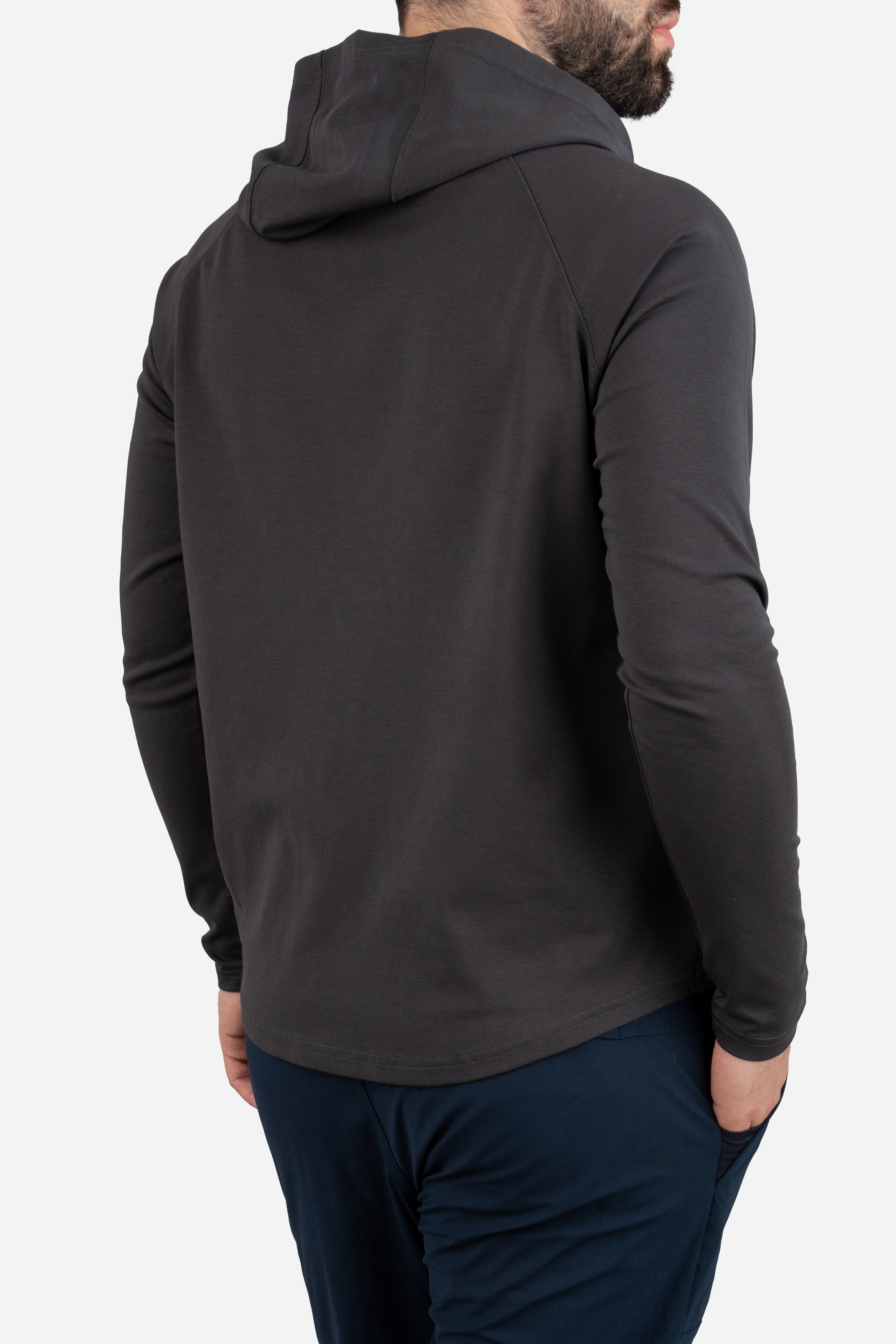Aero Knit Hooded T Charcoal
