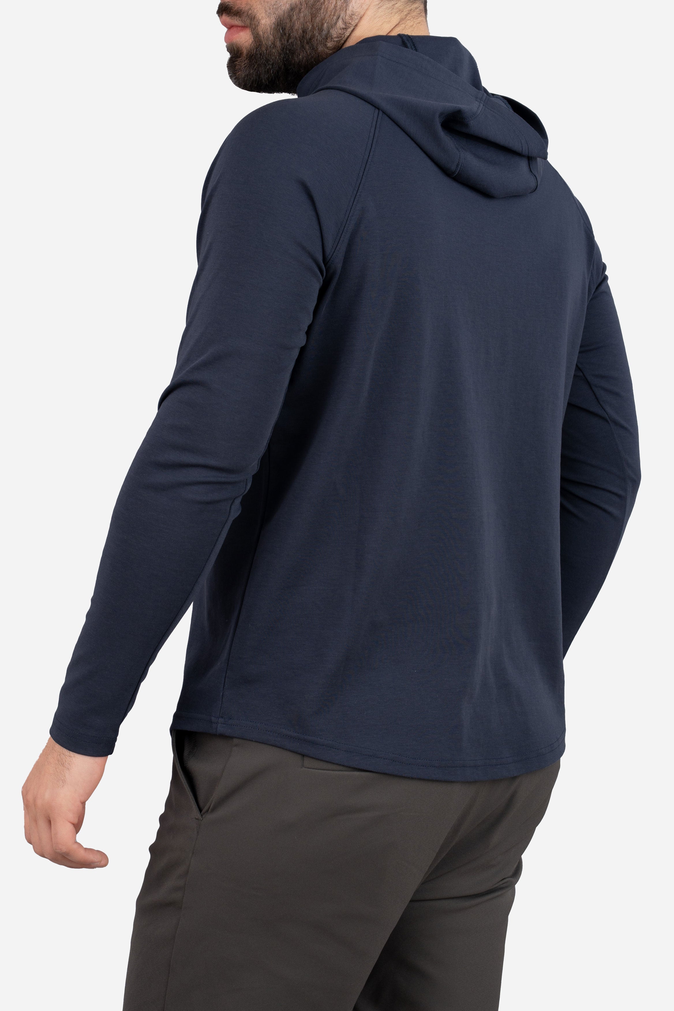 Aero Knit Hooded T Navy