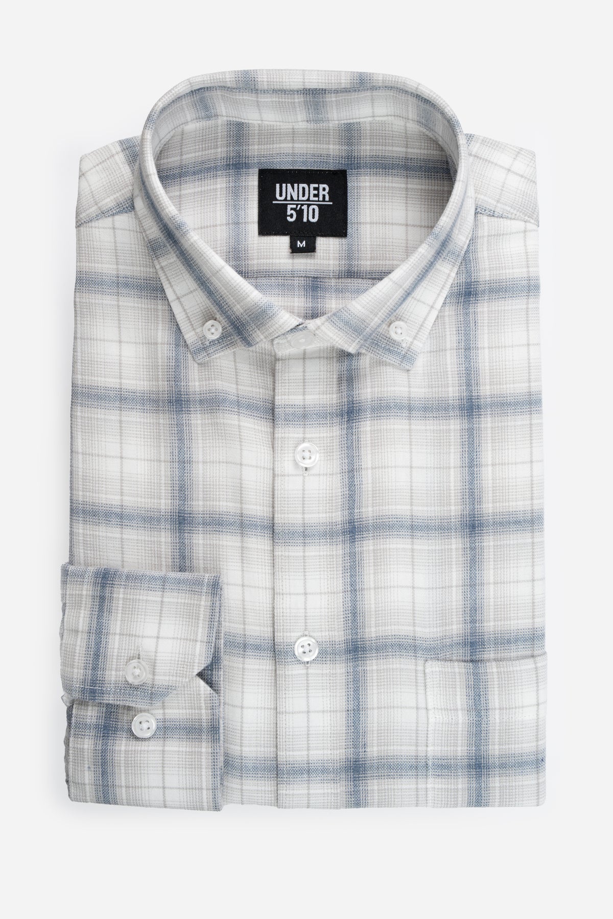 plaid dress shirt Lightweight Button Down Shirt | Gray Plaid | Under 510 M