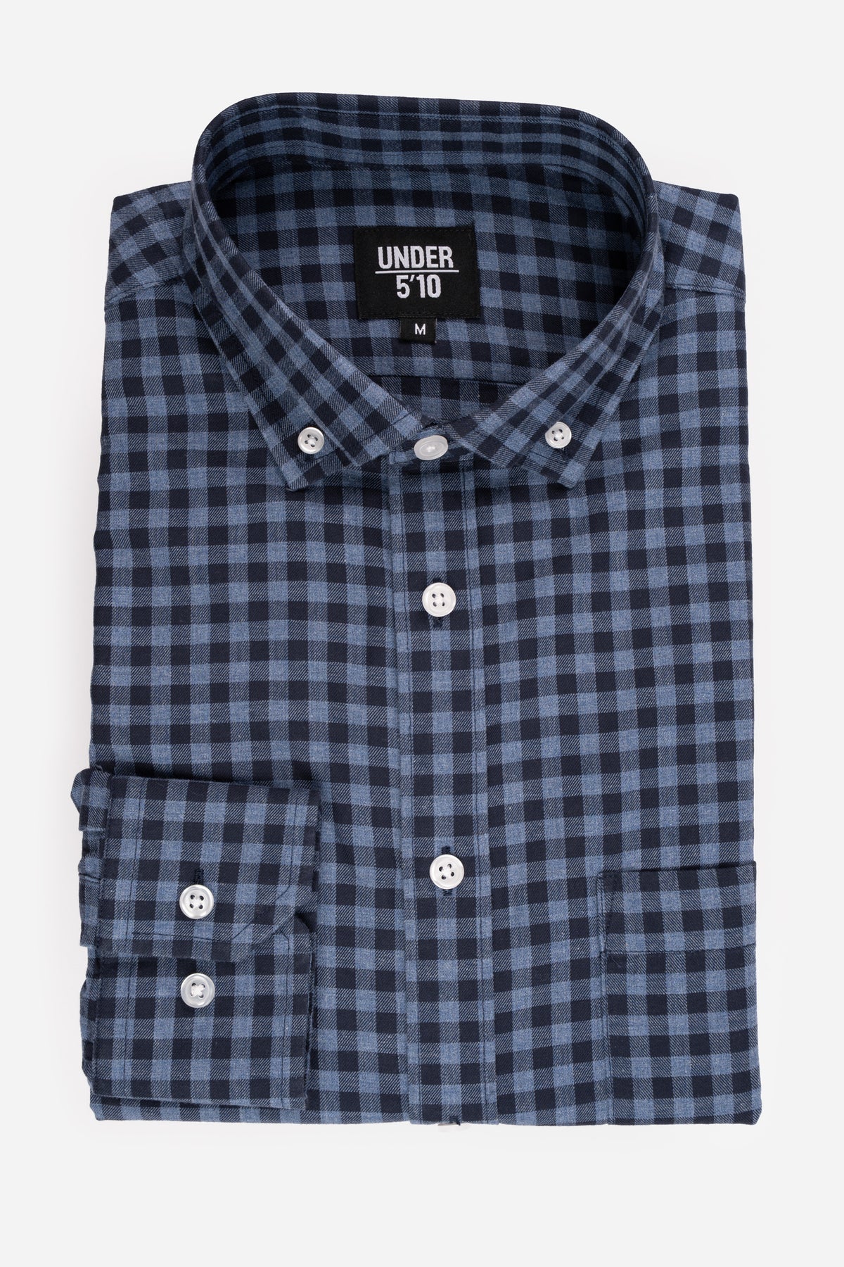 navy blue gingham dress shirt Performance Stretch Navy Small Gingham Shirt