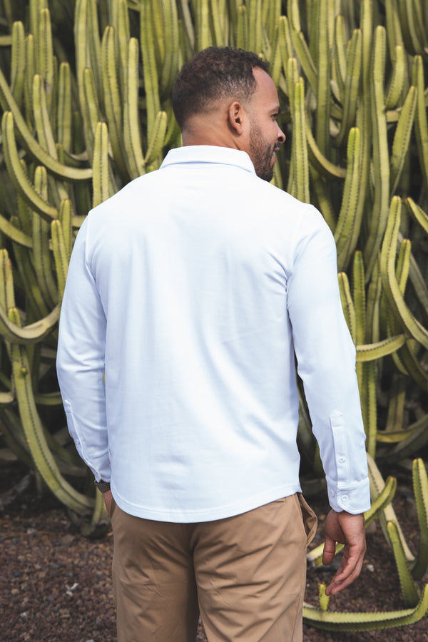 Performance Pique Button Down Shirt | White | Under 510 Performance Pique Button Down Shirt | White | Under 510