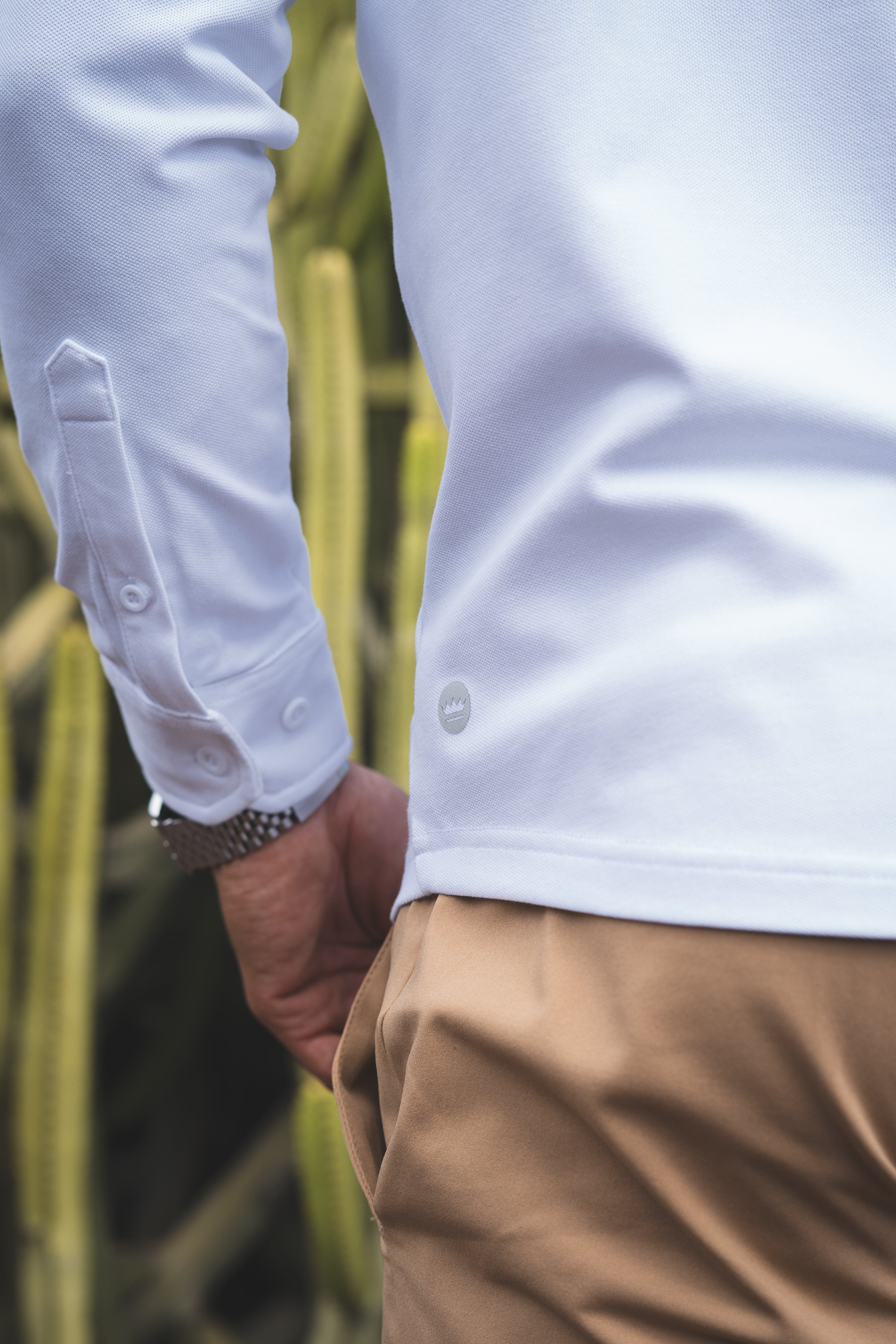 Performance Pique Button Down Shirt | White | Under 510 Performance Pique Button Down Shirt | White | Under 510