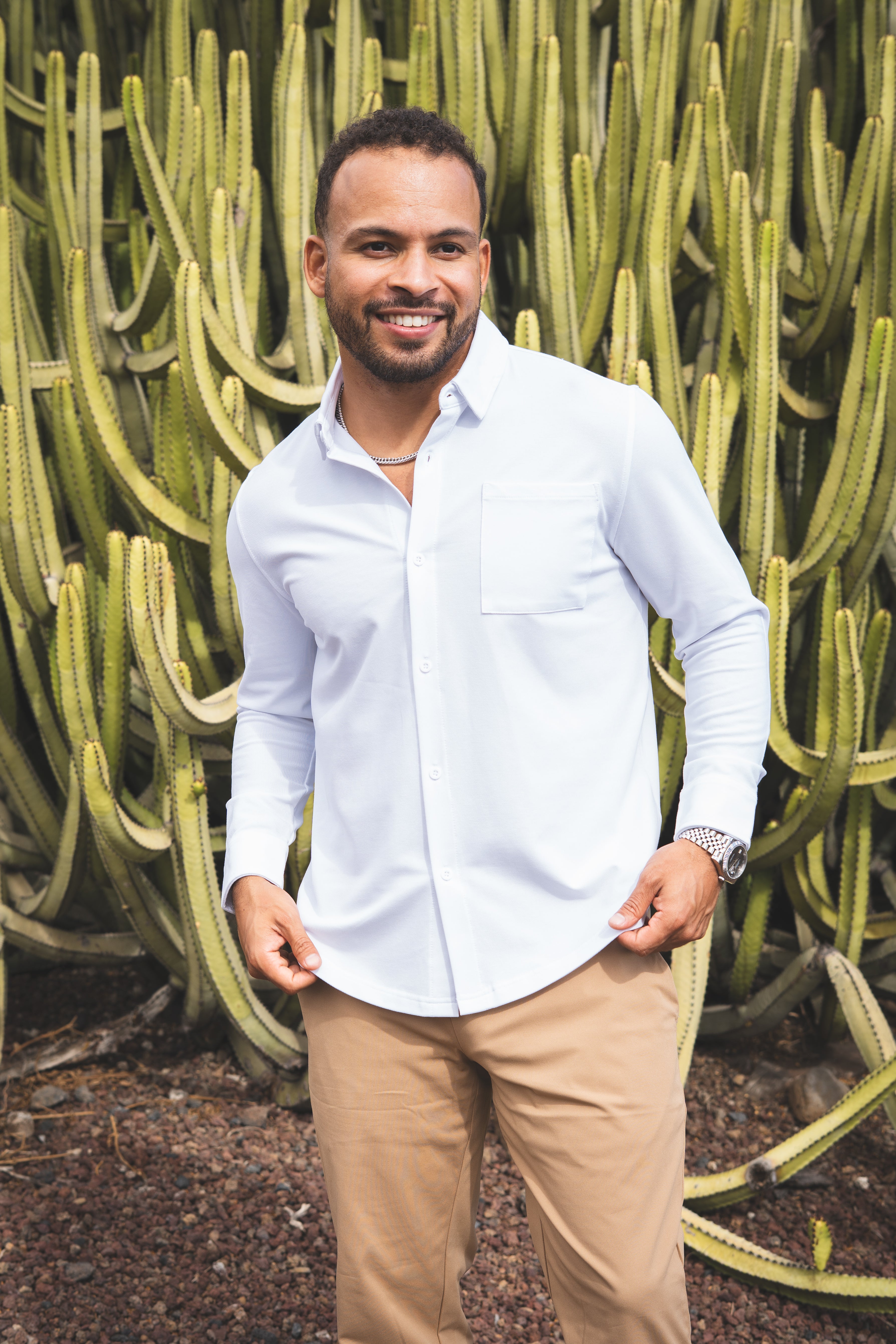 Performance Pique Button Down Shirt | White | Under 510 Performance Pique Button Down Shirt | White | Under 510