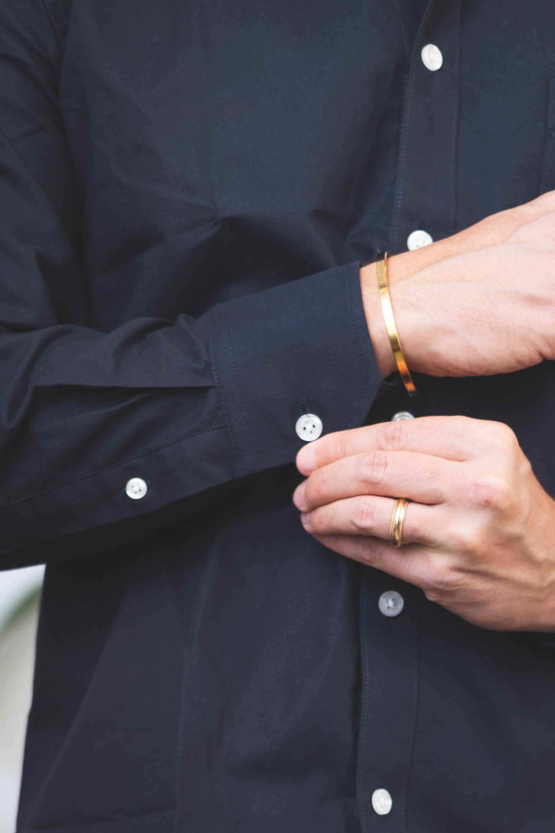 Stretch Oxford Button Down Shirt Navy