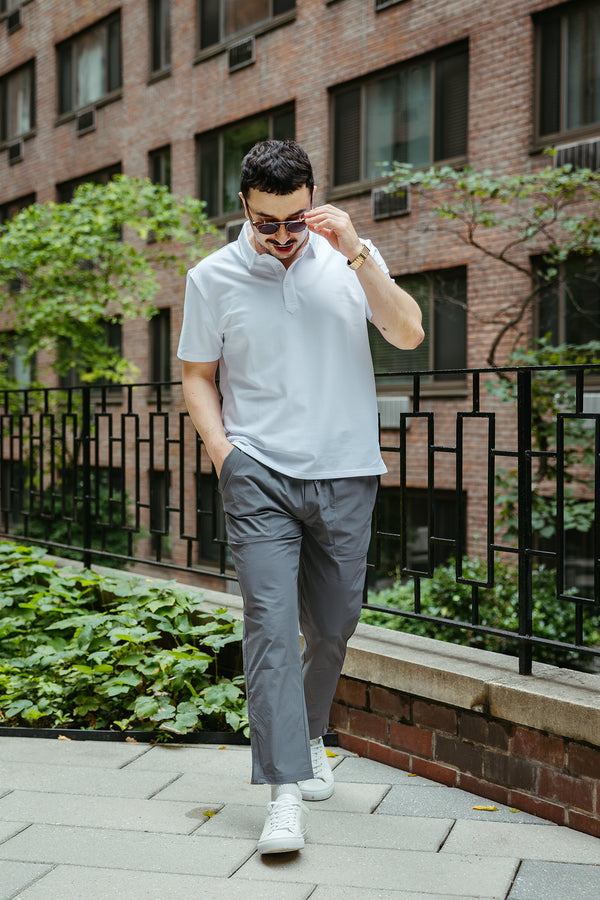 Performance Pique Polo White