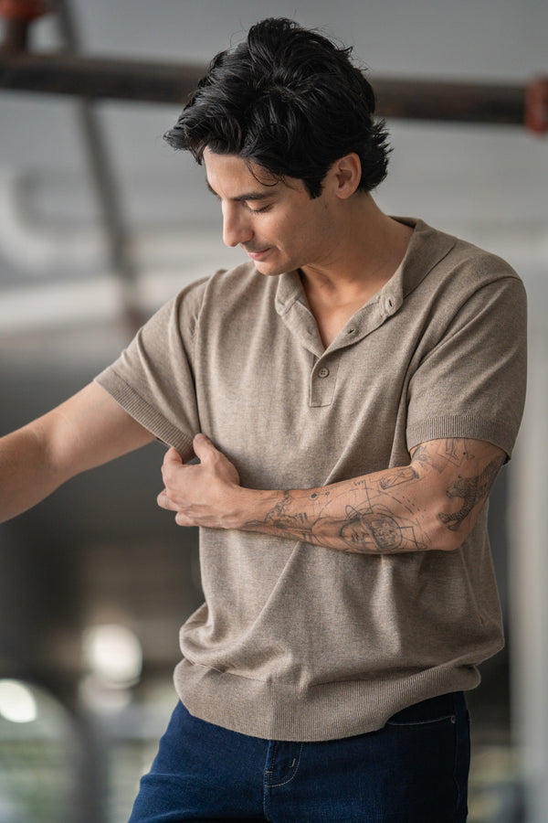 Sweater Polo Oatmeal