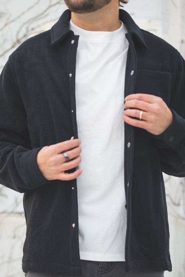 Fleece Overshirt Black