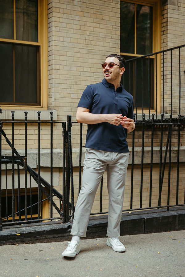 Performance Pique Polo Navy