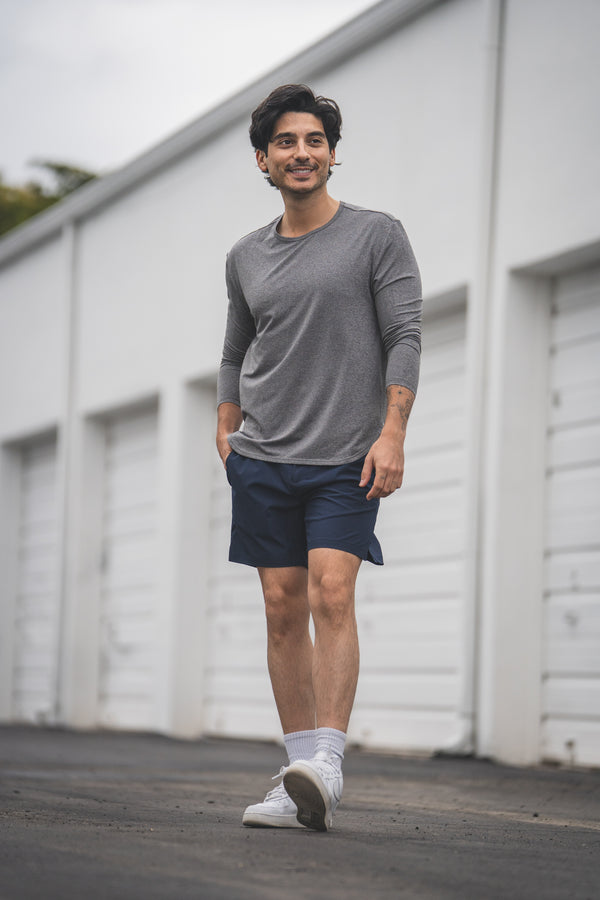 Long Sleeve Running T-Shirt Charcoal