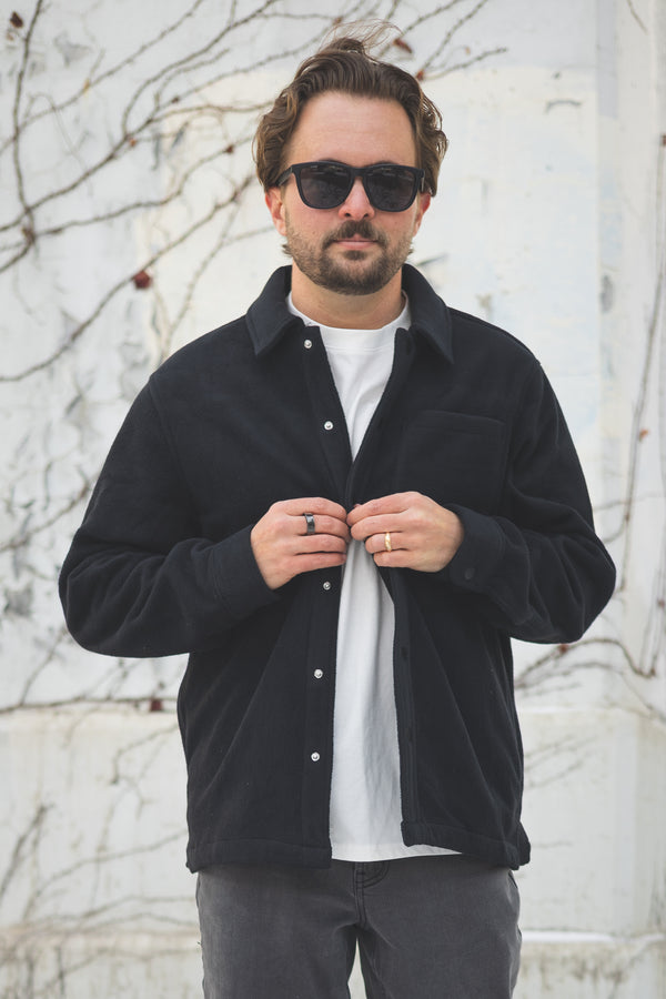 Fleece Overshirt Black