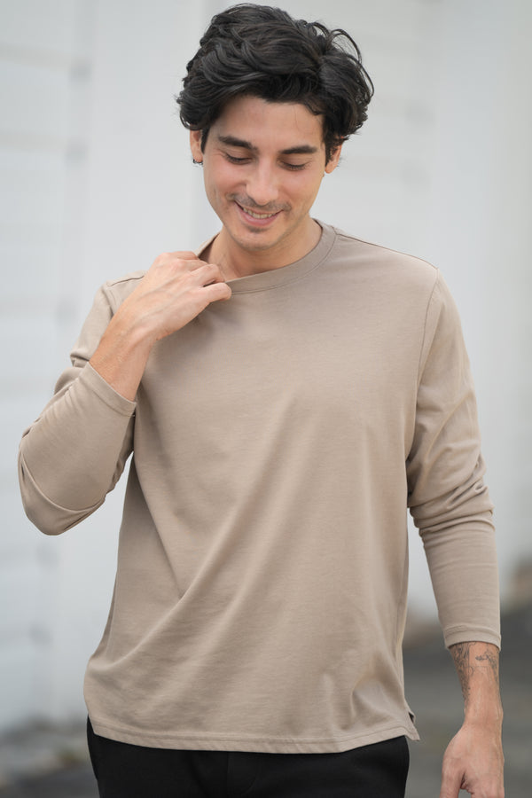 Long Sleeve Core T-Shirt Taupe