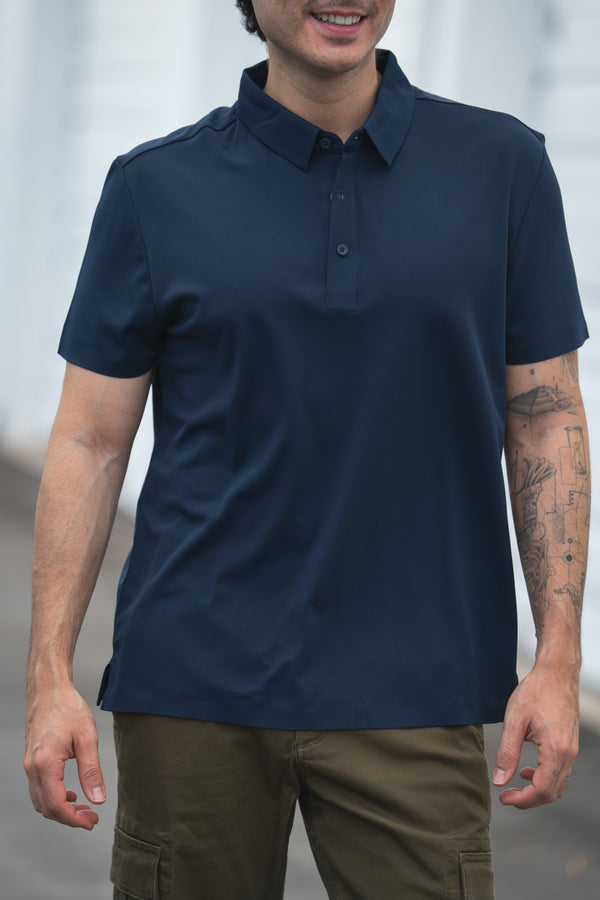 Tech Polo Navy