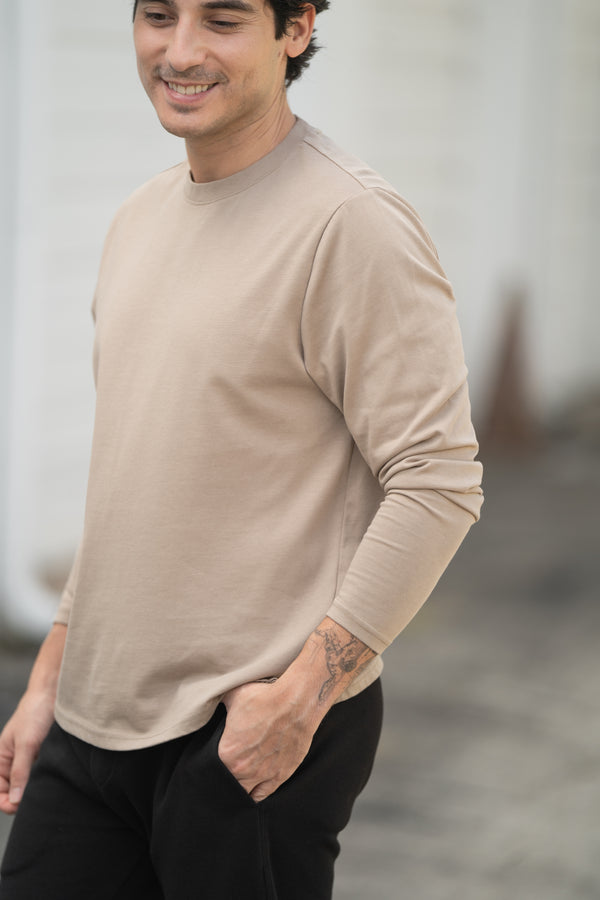 Long Sleeve Core T-Shirt Taupe
