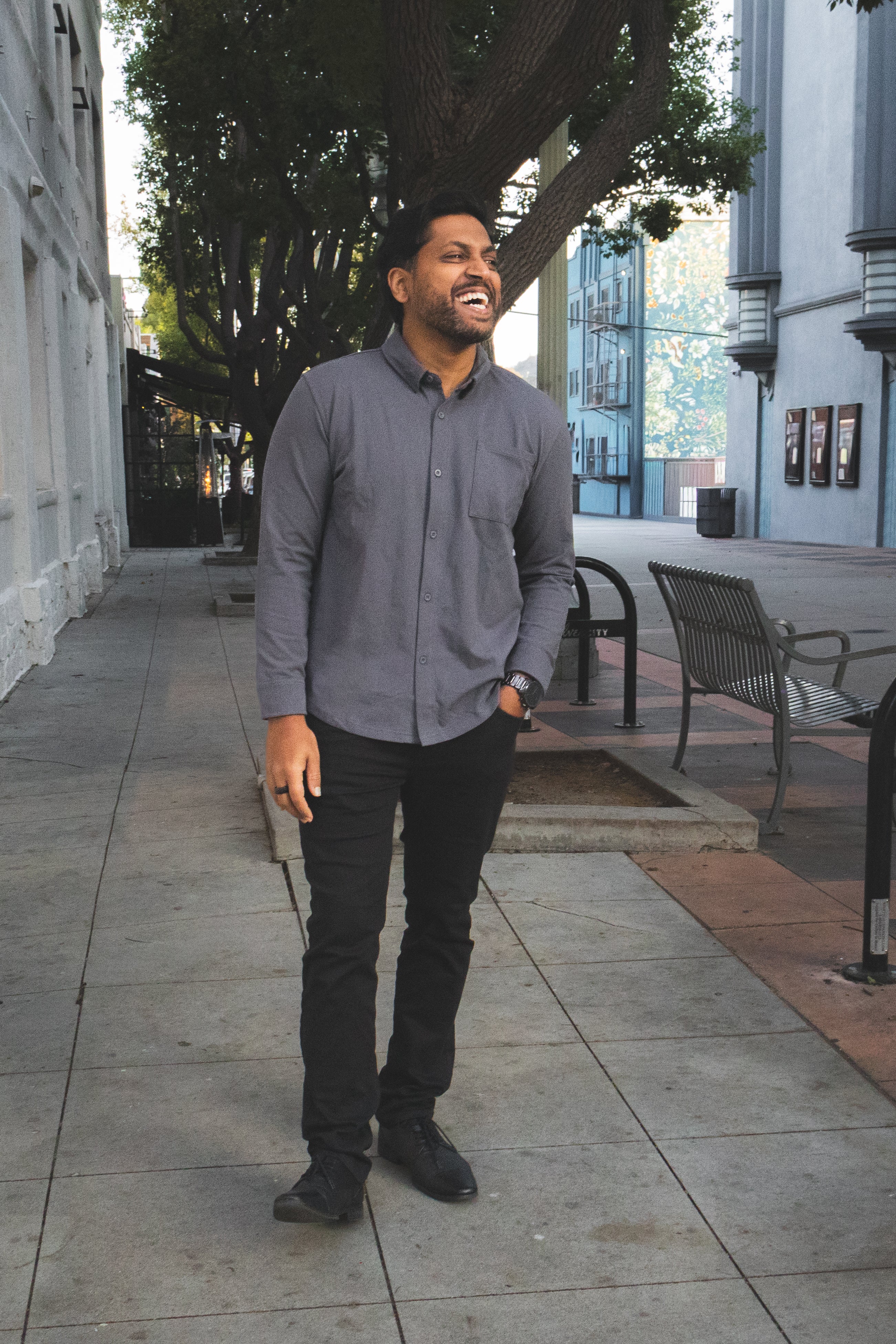 charcoal dress shirt mens Ash & Erie Heather Charcoal Brushed Button-Down Shirt for Short Men Heather Charcoal / XS / Slim