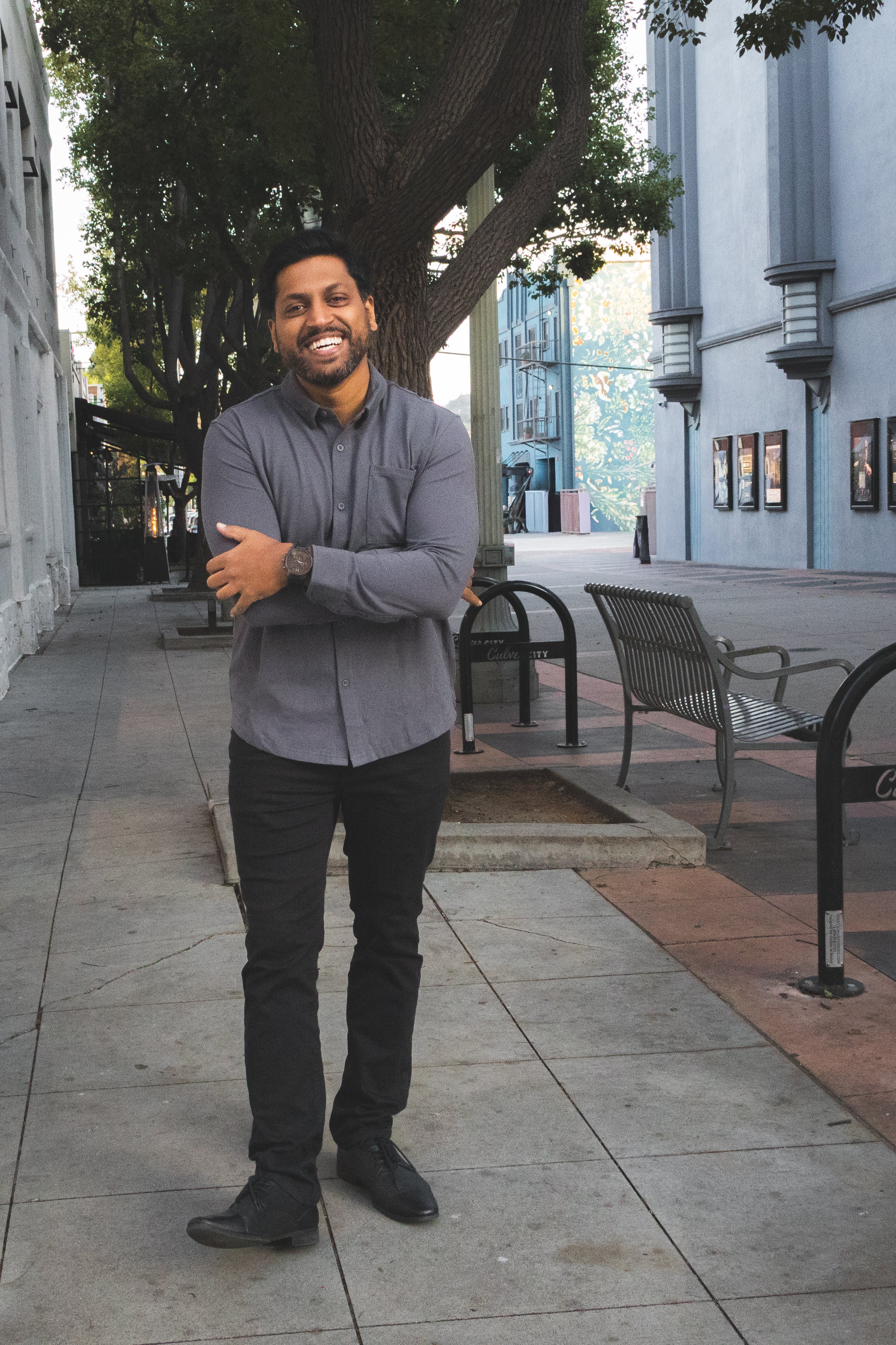 Performance Pique Button Down Shirt Charcoal