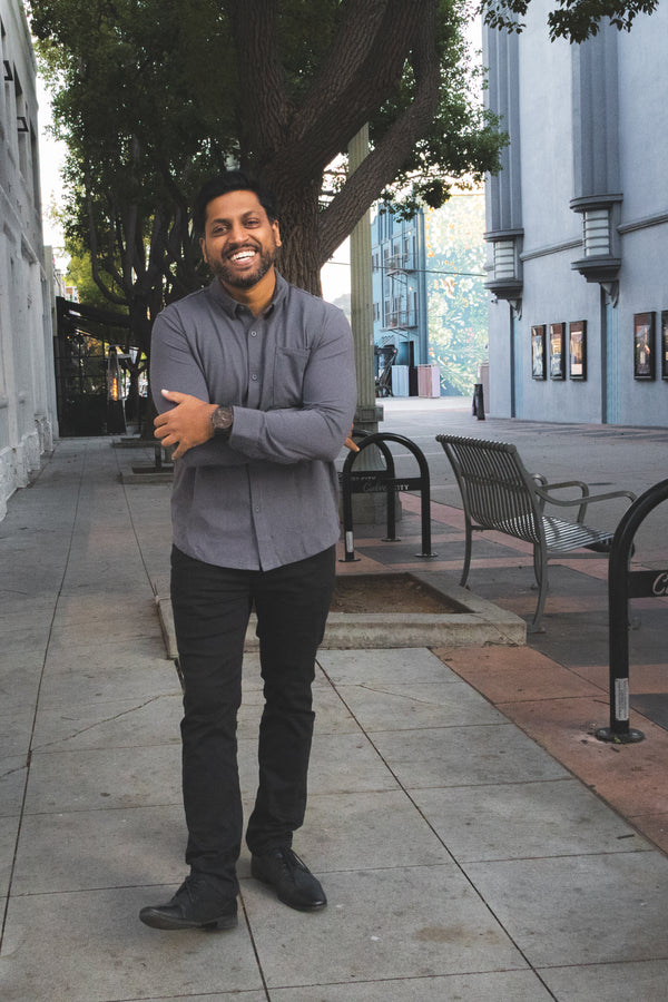 Performance Pique Button Down Shirt Charcoal