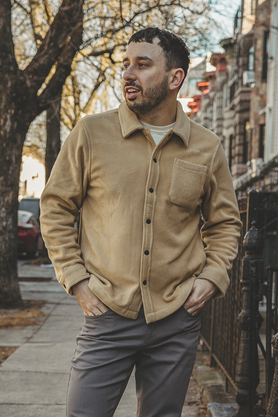 Fleece Overshirt Tan
