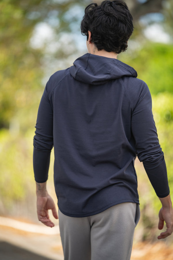 Aero Knit Hooded T Navy