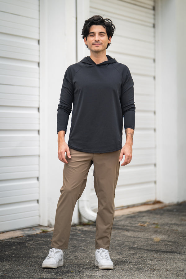 Aero Knit Hooded T Black