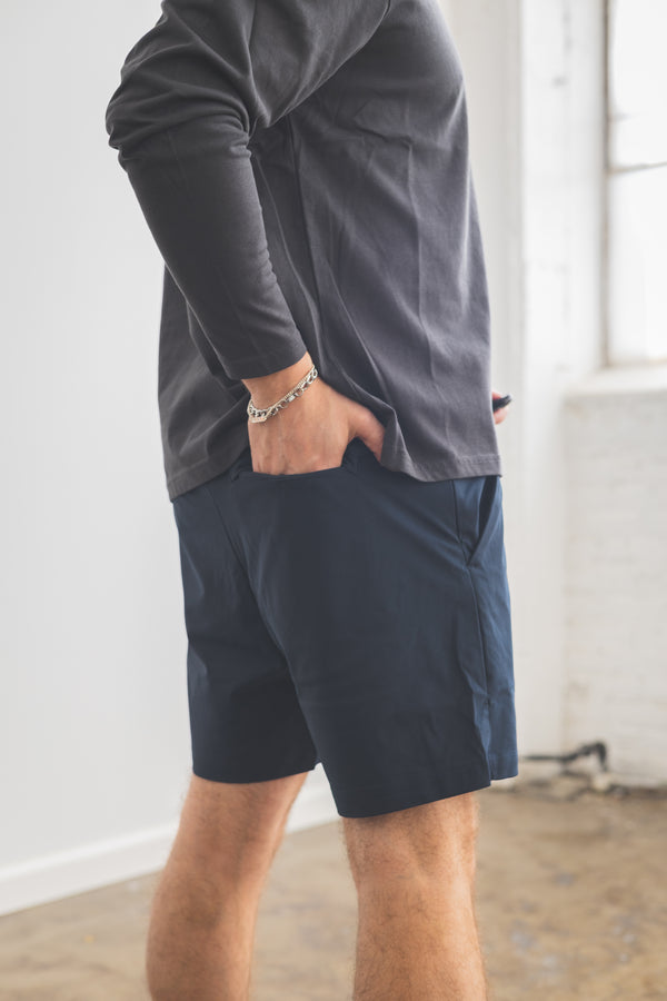 navy blue mens dress shorts Men's Bermuda Shorts Dress Blue