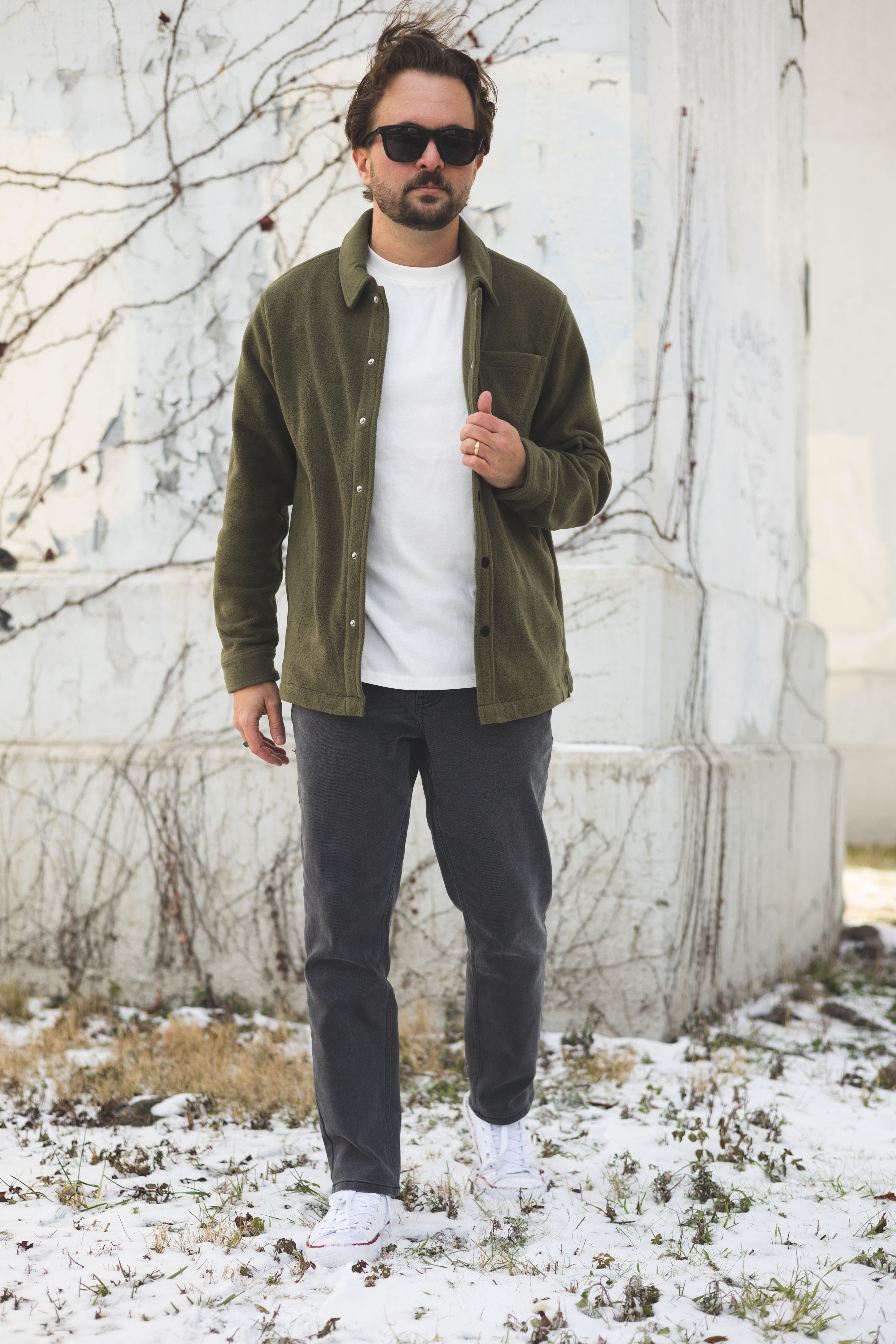 Straight Fit Stretch Jeans Gray