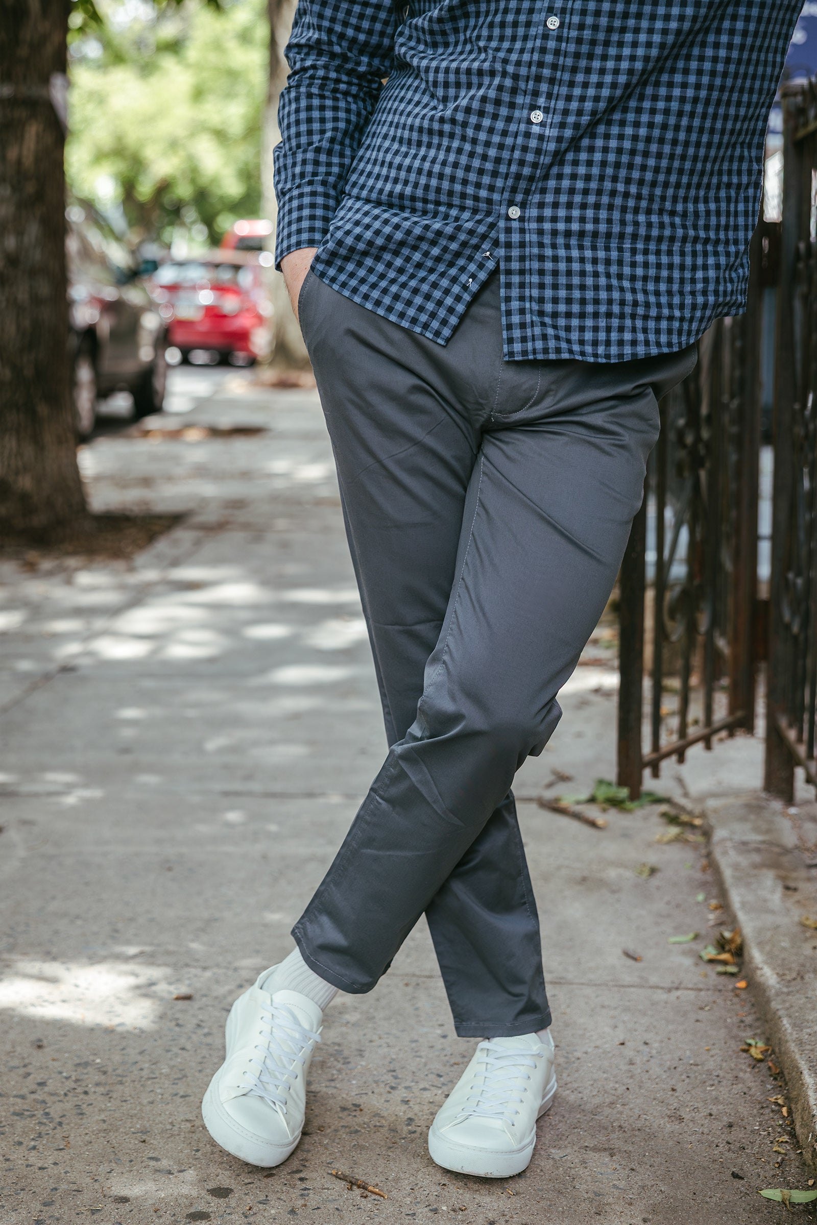 Lightweight Stretch Chino Charcoal