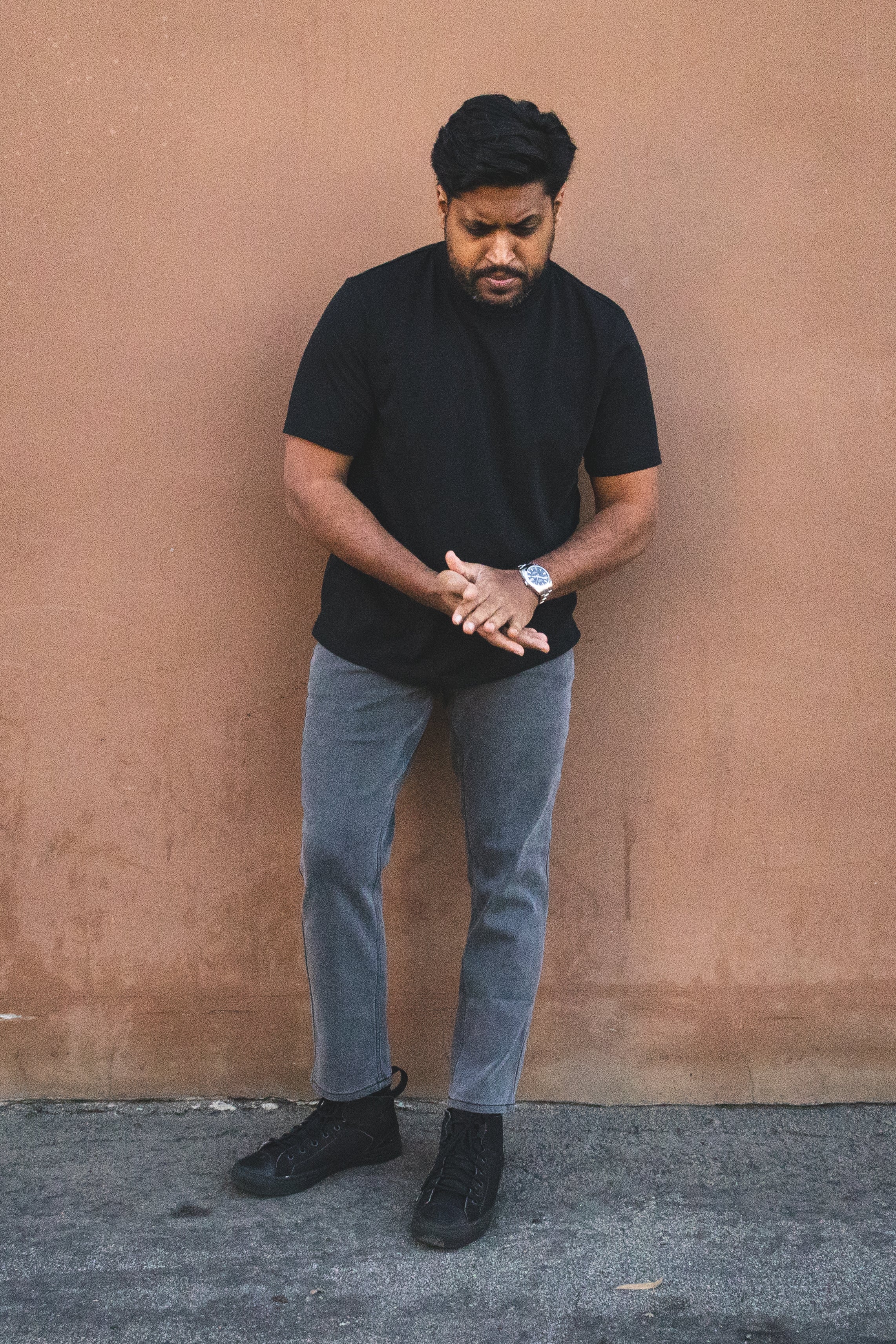 Straight Fit Stretch Jeans Gray