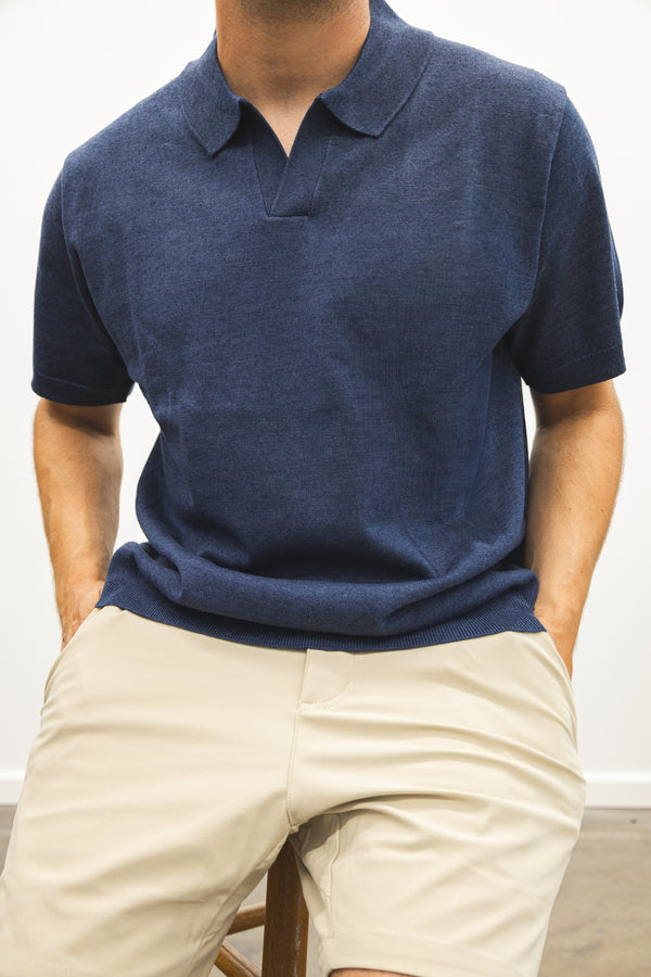 Sweater Polo Heather Navy