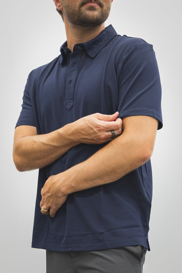 Performance Pique Polo Navy