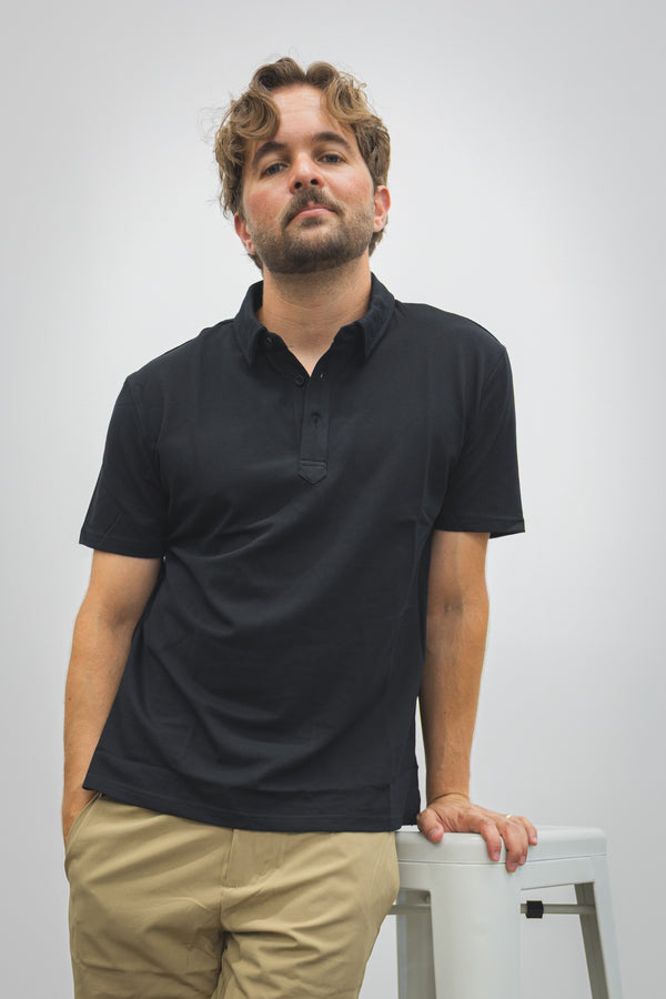 Performance Pique Polo Black