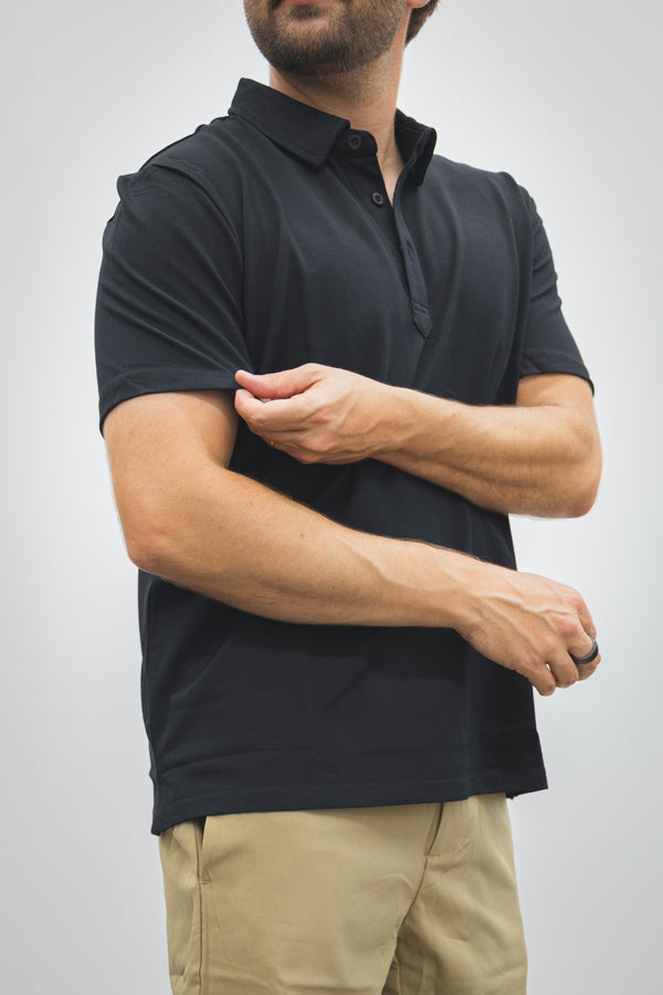 Performance Pique Polo Black