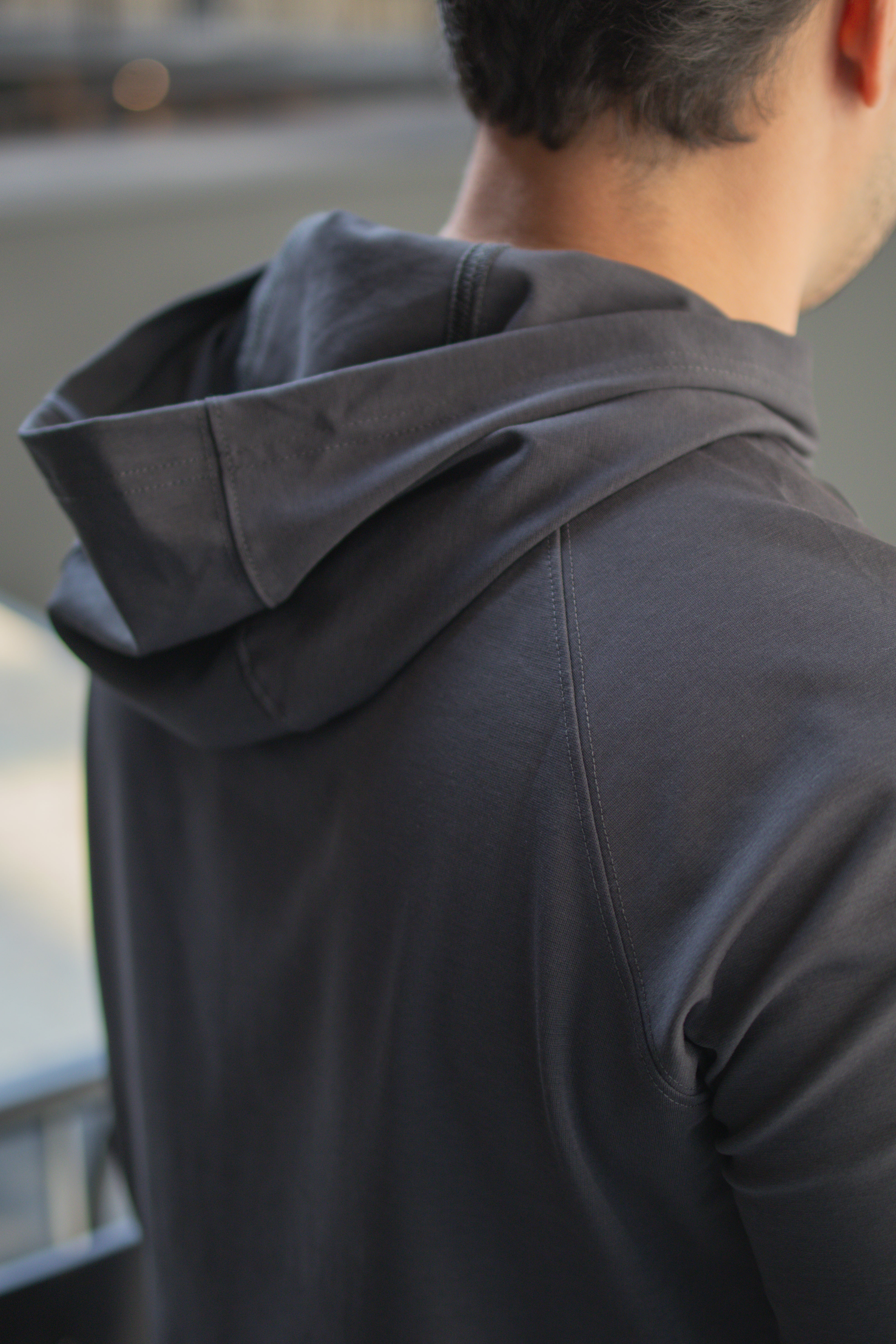 Aero Knit Hooded T Charcoal