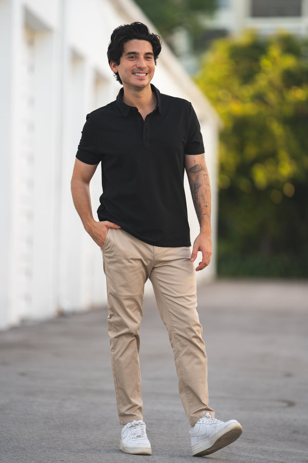 Performance Pique Polo Black
