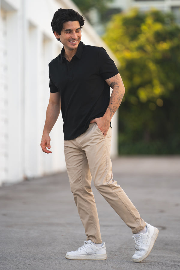 Performance Pique Polo Black