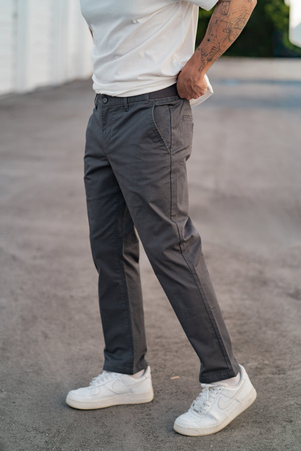 Straight Fit Core Stretch Chino Charcoal