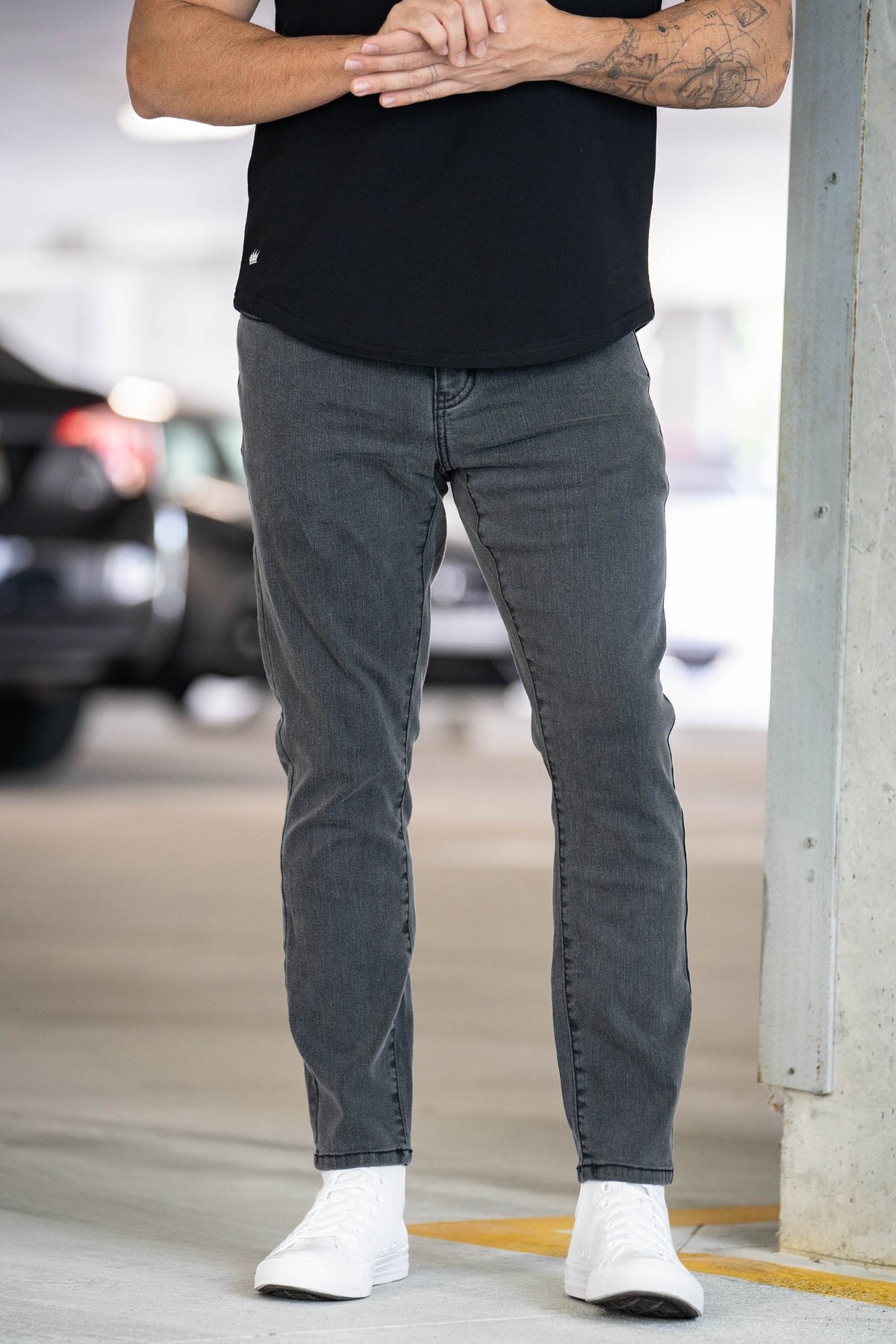 Core Extra Stretch Jeans | Men's Gray Jeans | Under 5'10