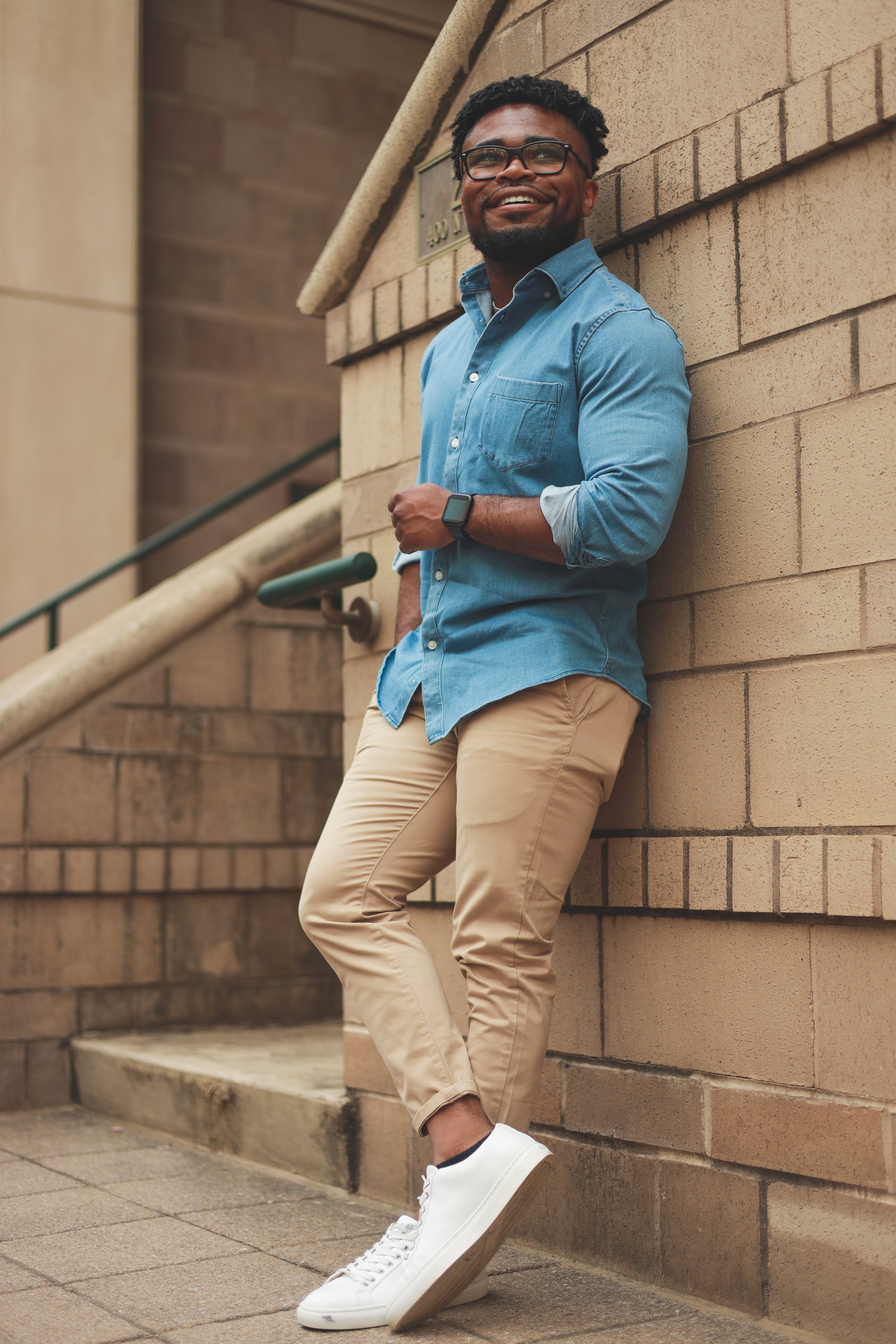 Clothing Jean Button Up Shirt Men Stretch Denim Button Down Shirt