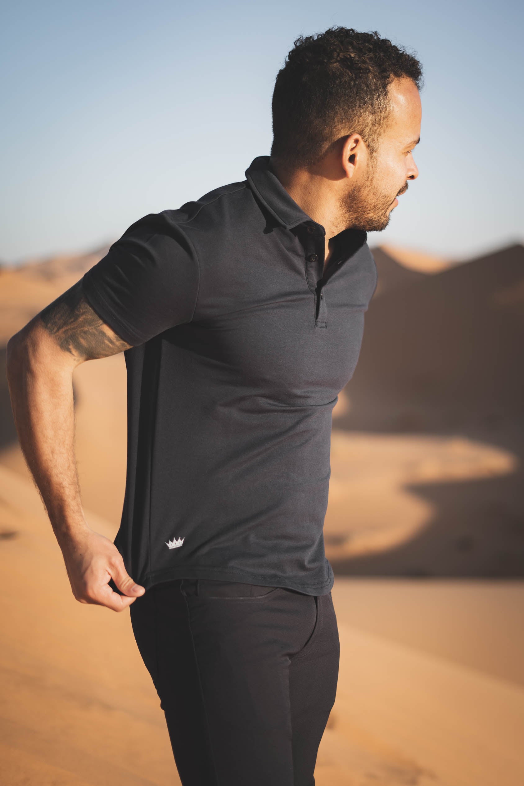 Athletic Blend Polo Navy
