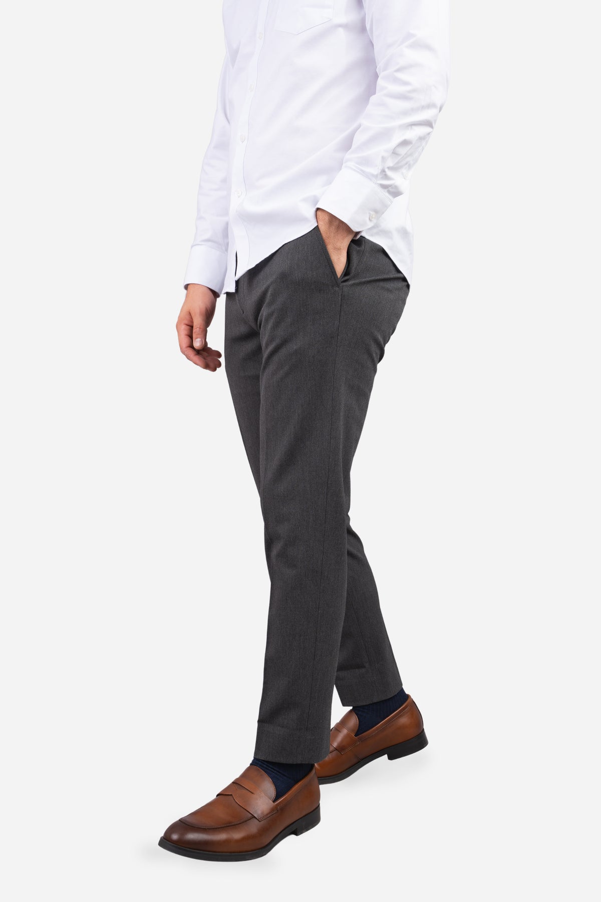 Dean Stretch Twill Dress Pants Charcoal