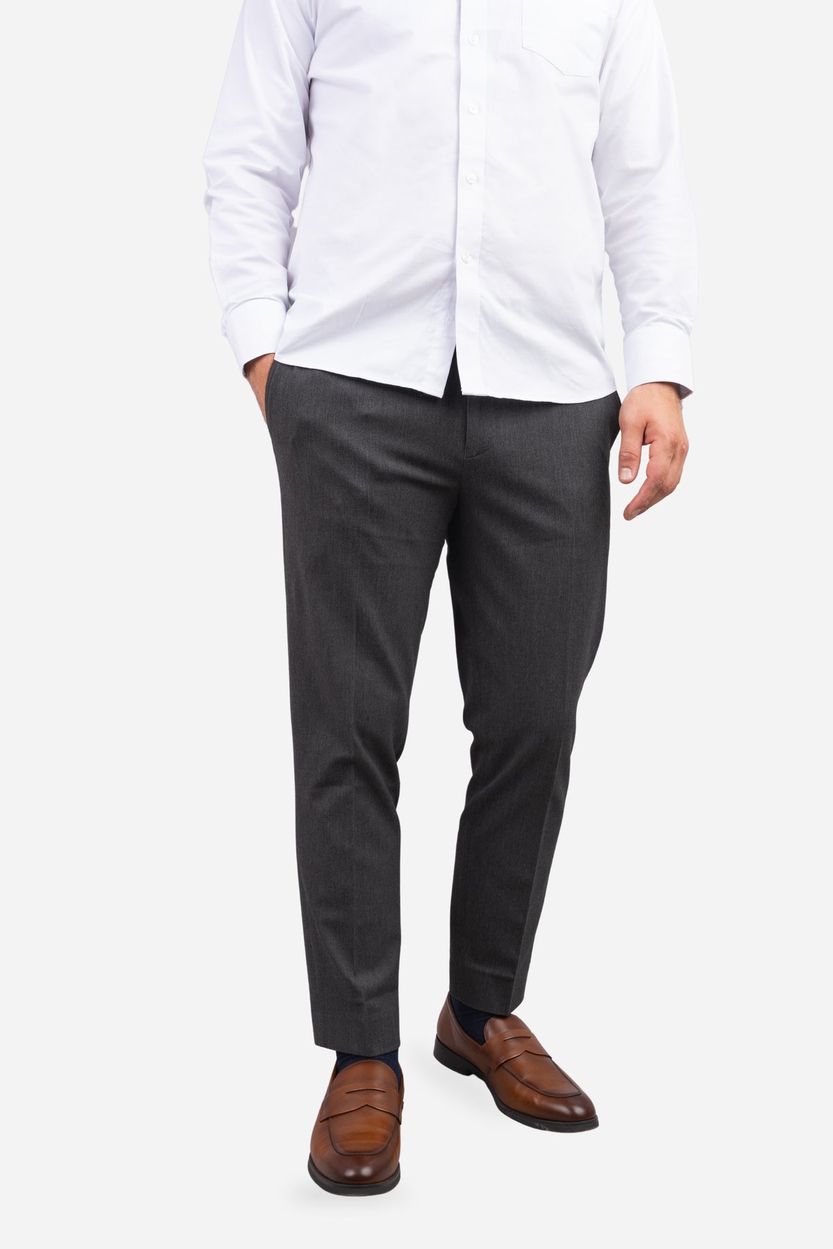 Dean Stretch Twill Dress Pants Charcoal
