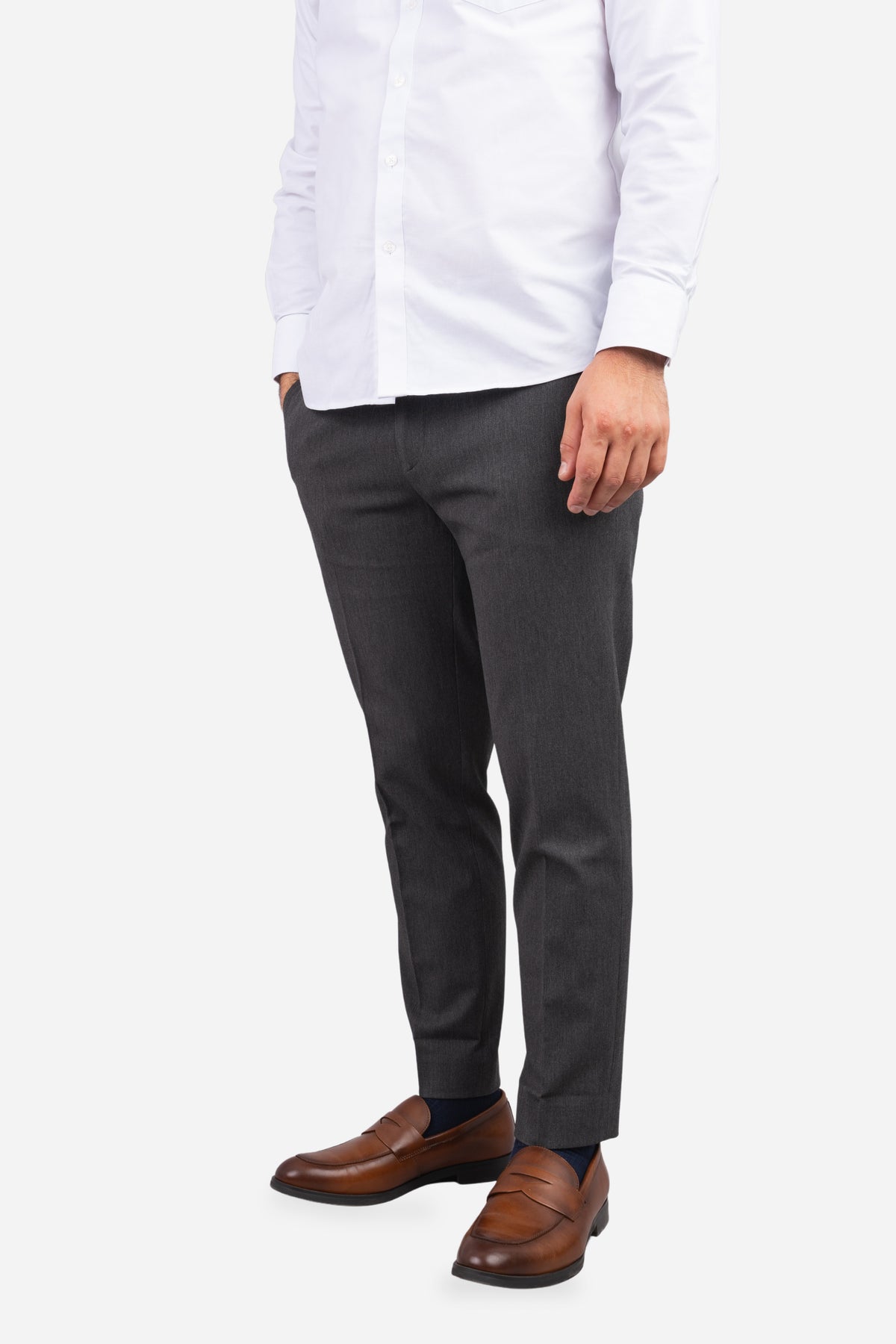 Dean Stretch Twill Dress Pants Charcoal