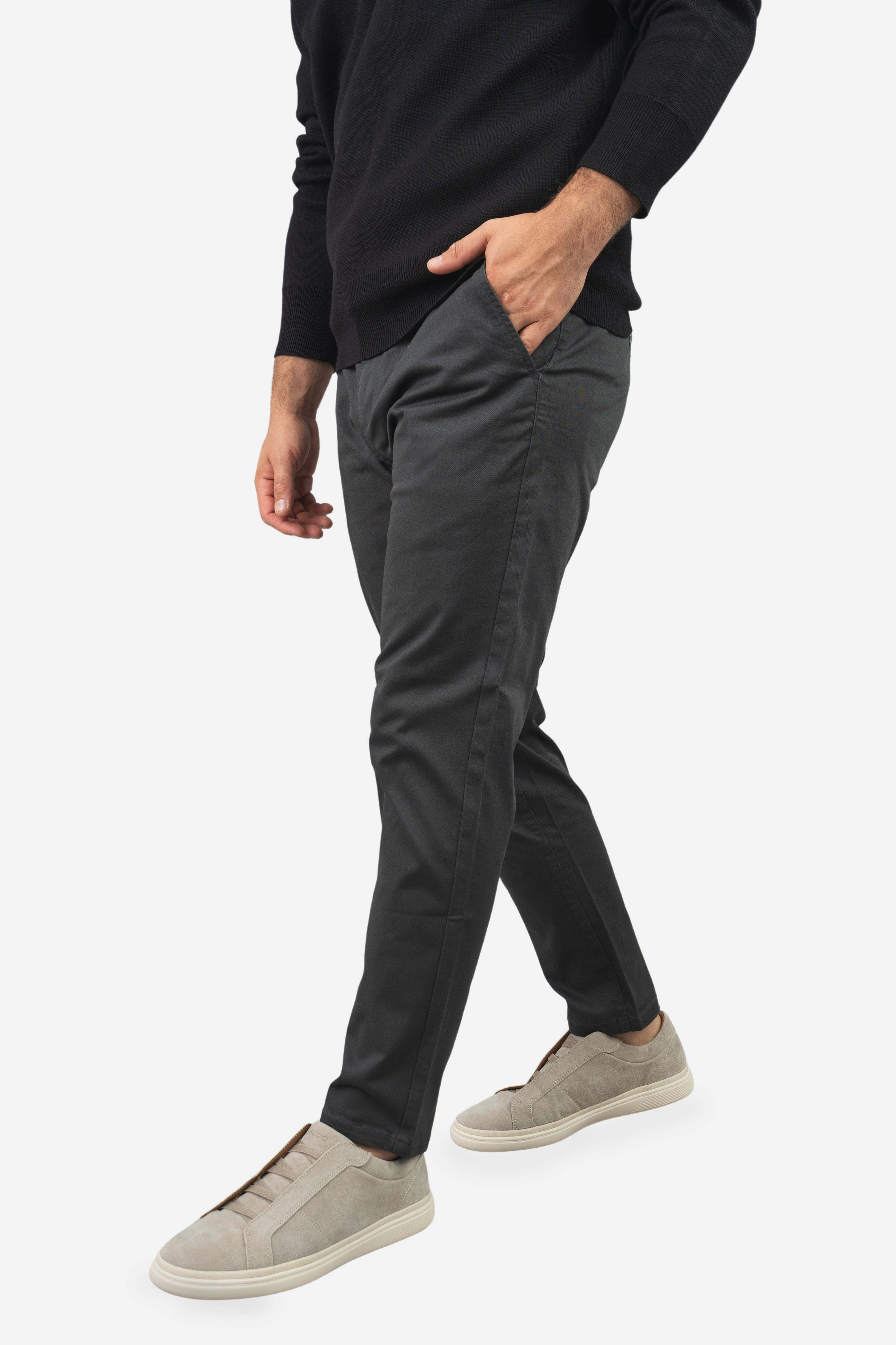 Extra Stretch Chino Charcoal